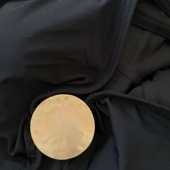 NWT Amoressa Laura Mars Bianca Plunging V-Neck Halter One-Piece Swimsuit - Picture 13 of 14